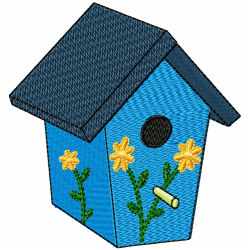 Bird Houses Embroidery Design 11 Bird Houses Embroidery Design 11
